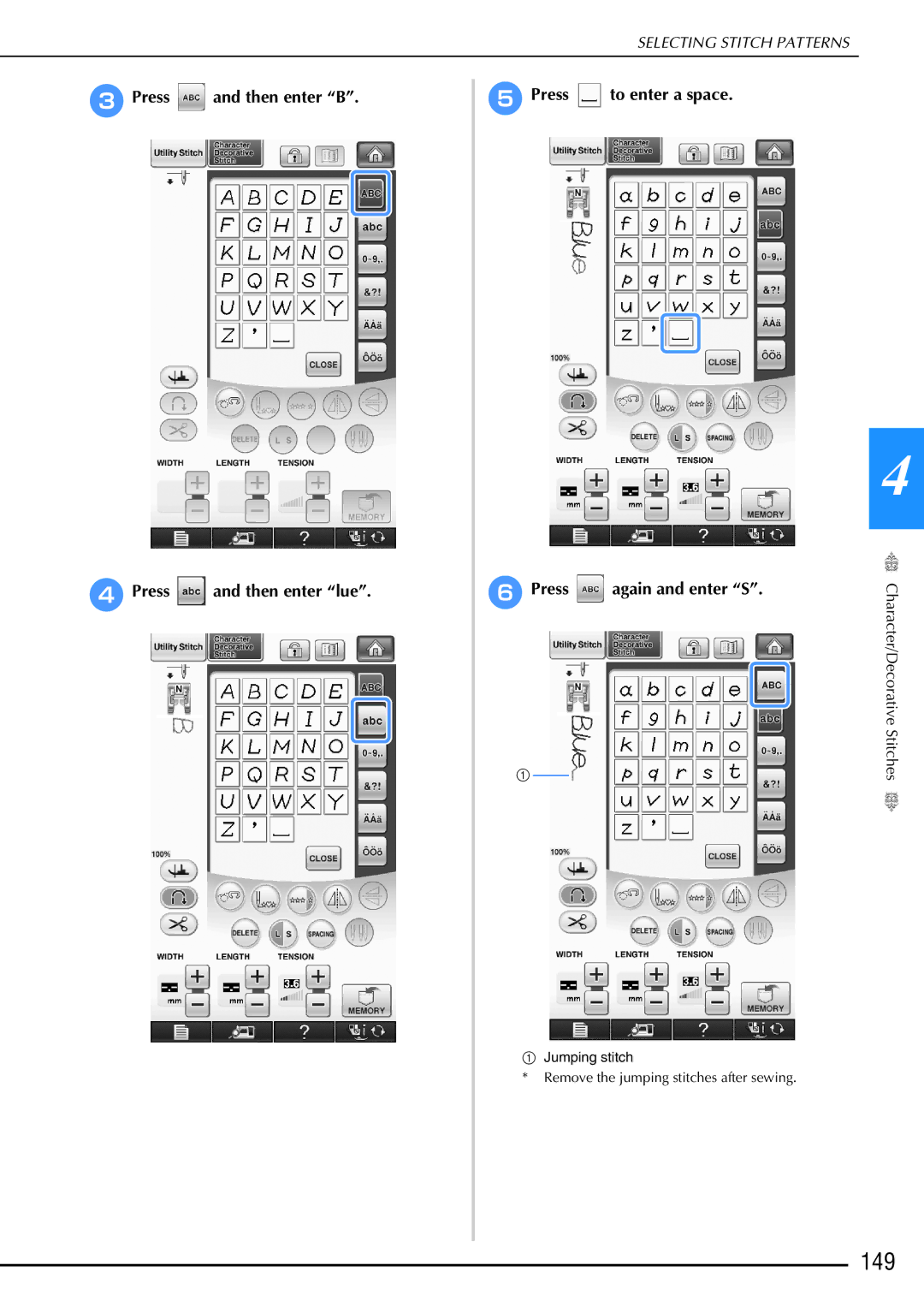 Brother 882-W02, 882-W01 149, CPress Then enter B EPress, DPress and then enter lue FPress again and enter S 