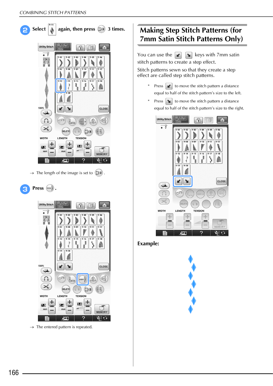 Brother 882-W01, 882-W02 operation manual 166, BSelect again, then press 3 times 