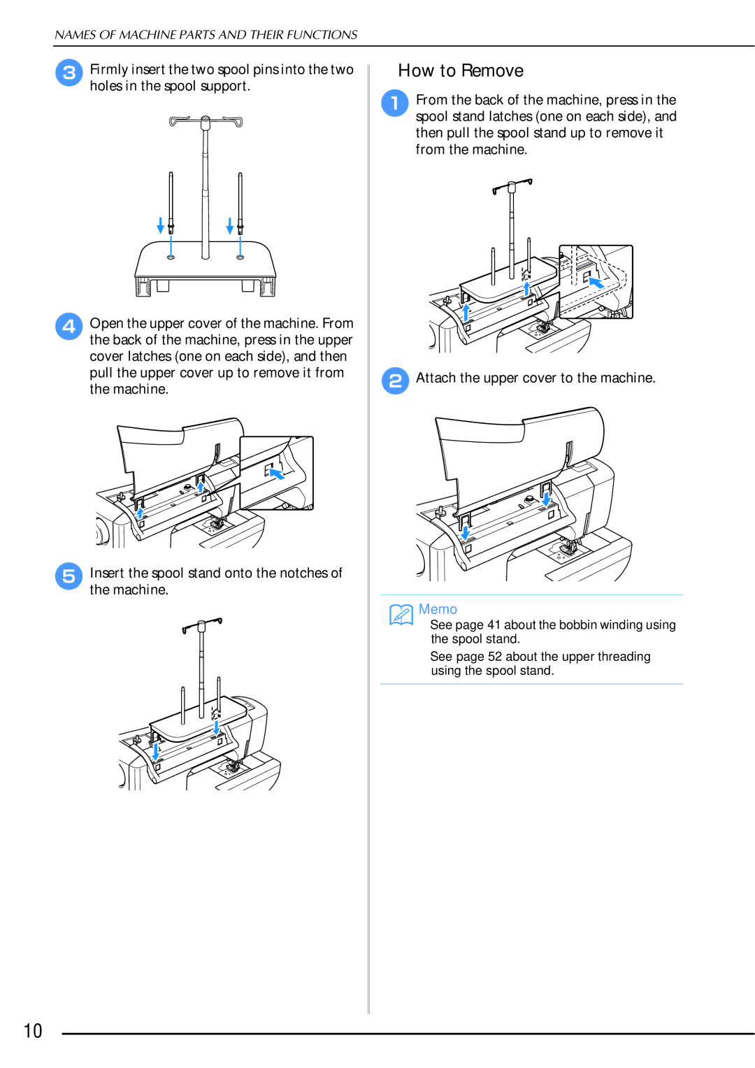 Brother 882-W01, 882-W02 operation manual How to Remove 