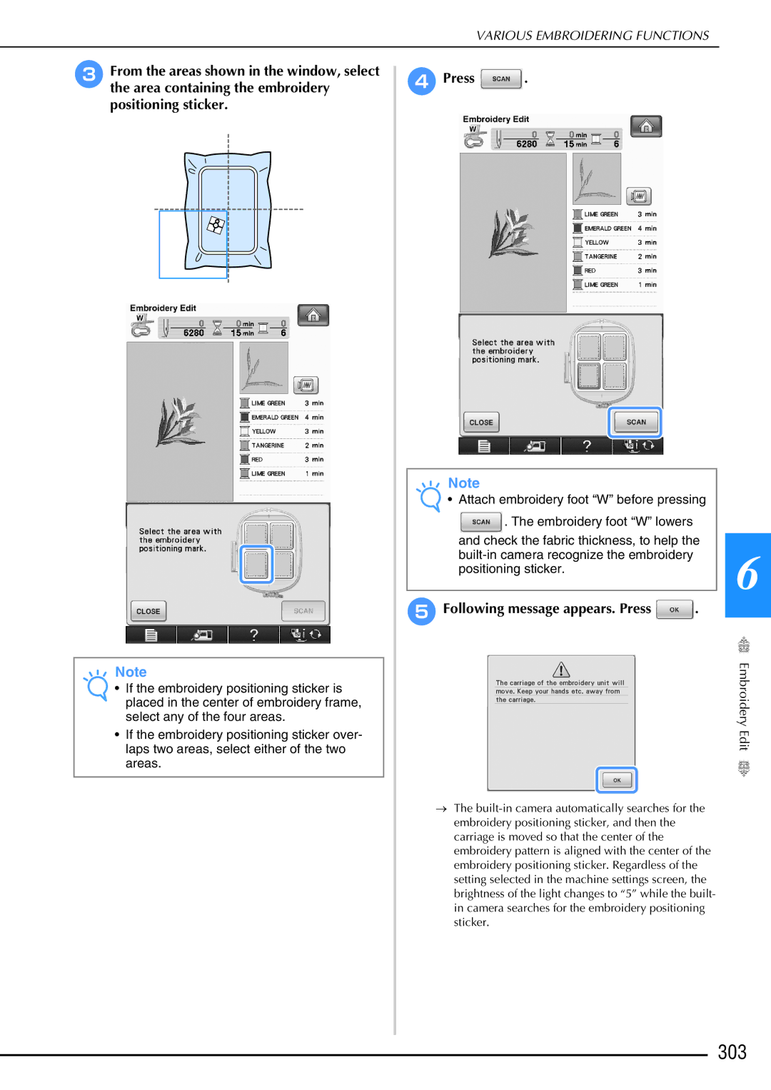 Brother 882-W02, 882-W01 operation manual 303, Press 