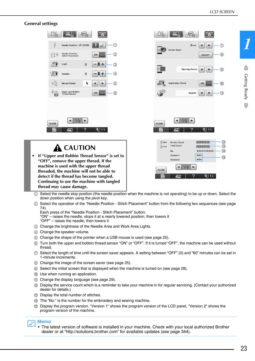 Brother 882-W02, 882-W01 operation manual General settings 