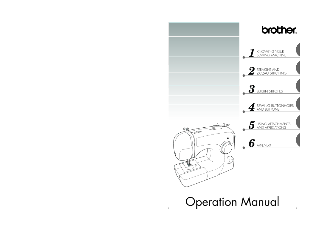 Brother 885-S25/S27 operation manual Appendix 