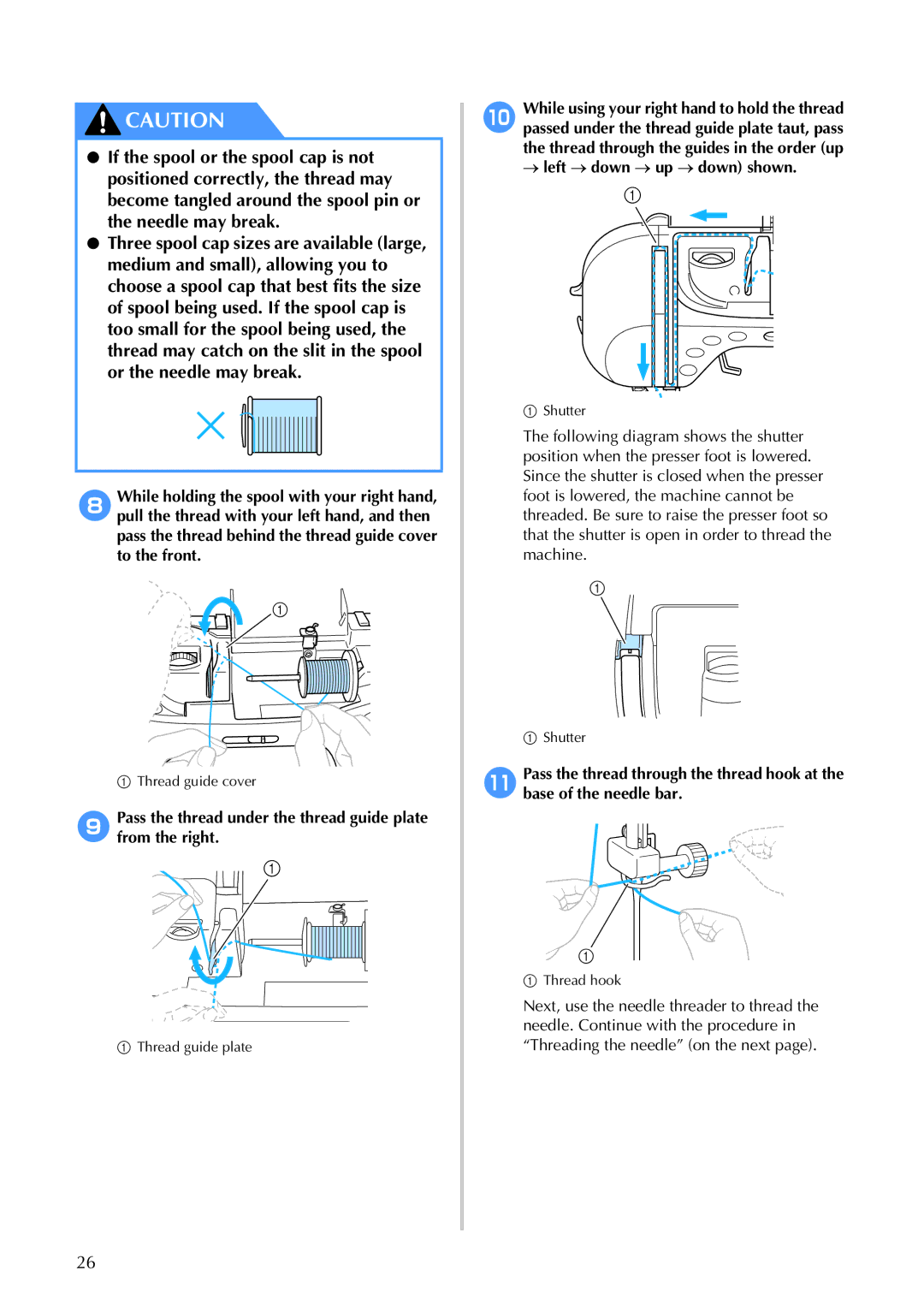 Brother 885-S61 operation manual Shutter 