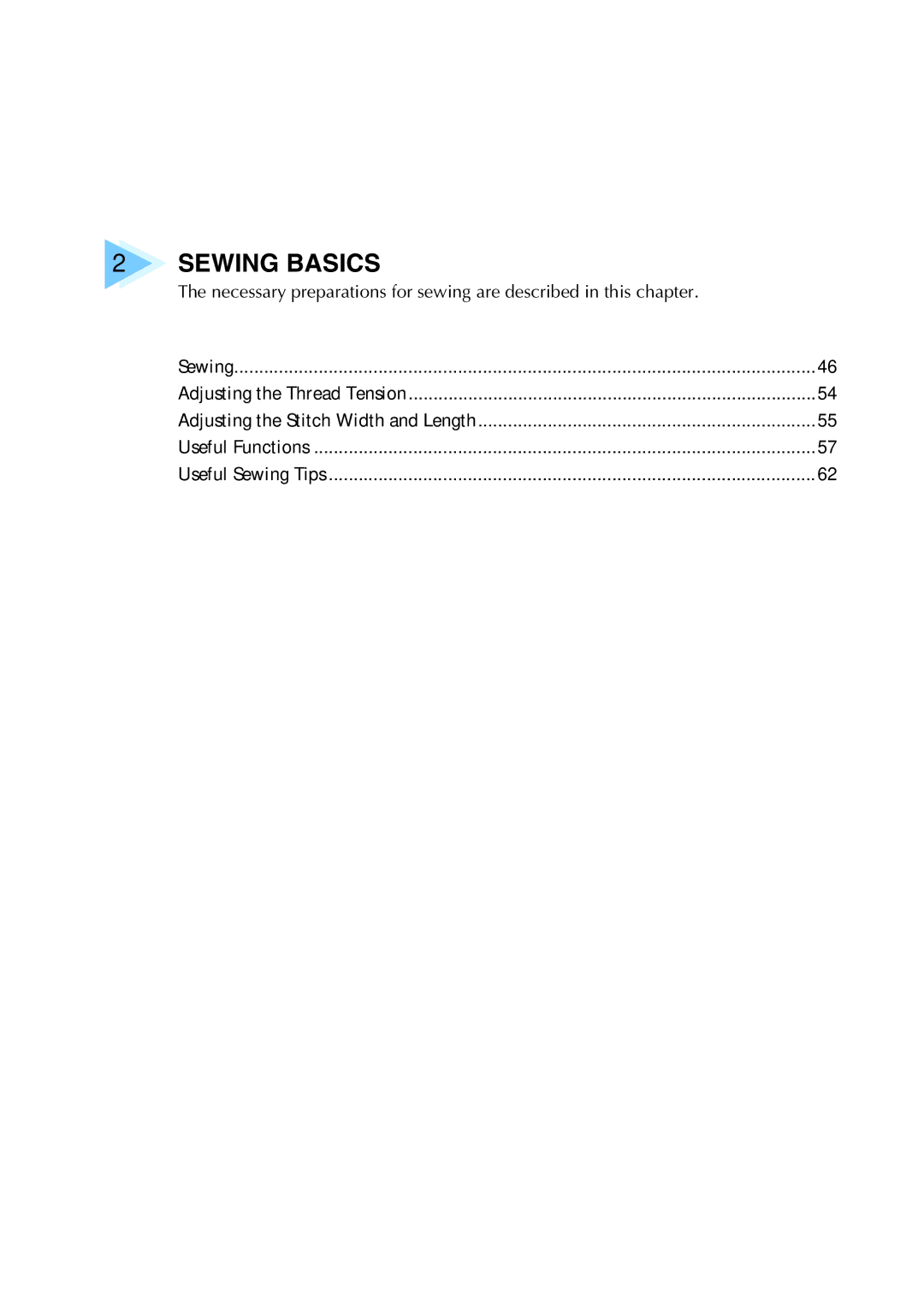 Brother 885-S61 operation manual Sewing Basics 