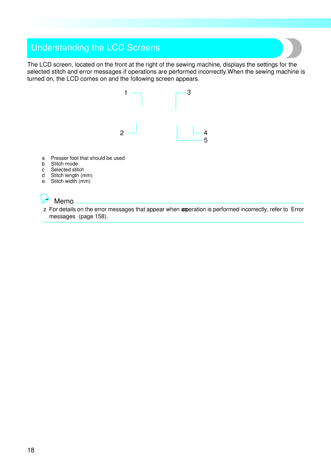 Brother 885-U22, 285C operation manual Understanding the LCD Screens 