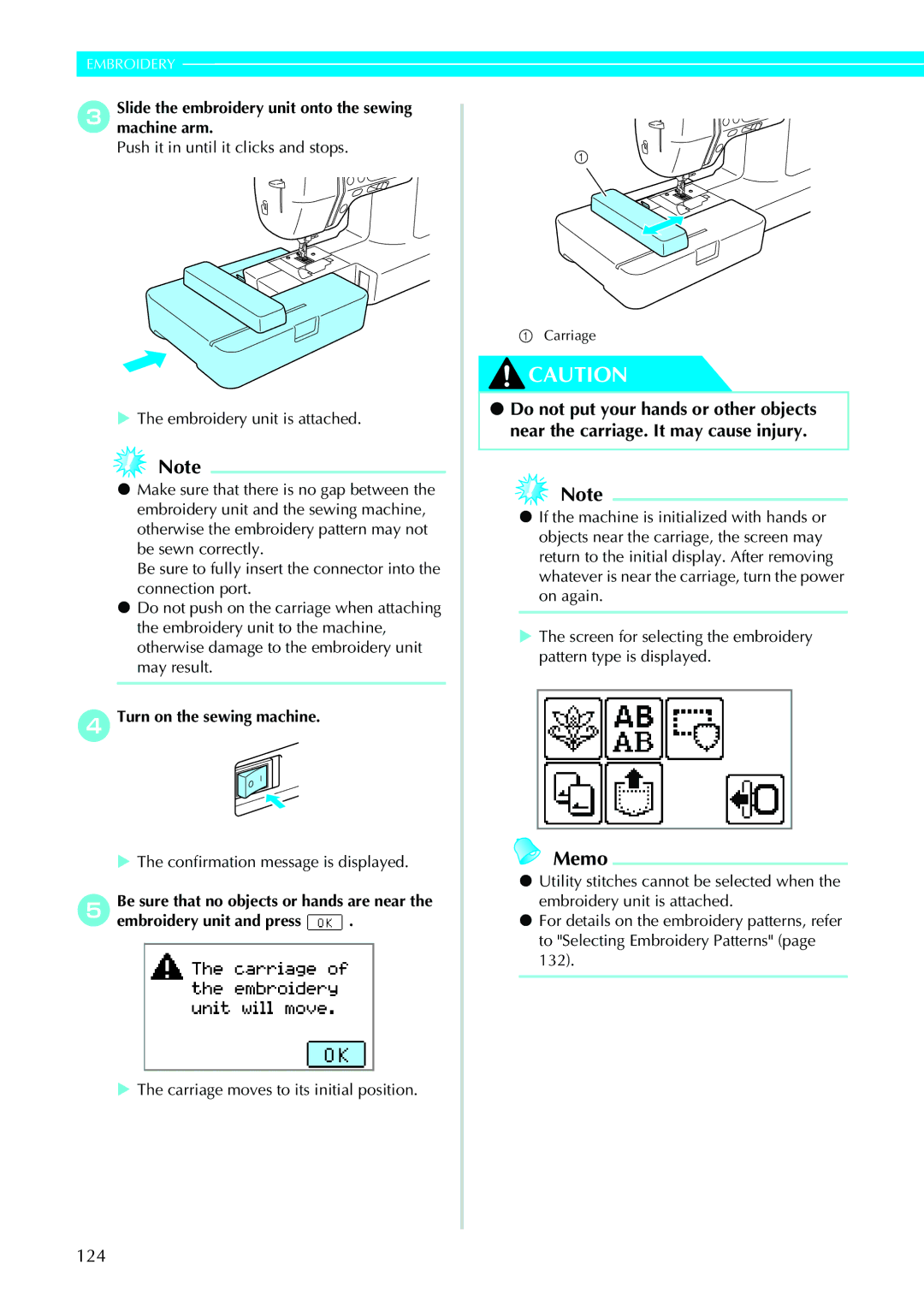 Brother 885-V31/V33 operation manual DTurn on the sewing machine, Confirmation message is displayed 