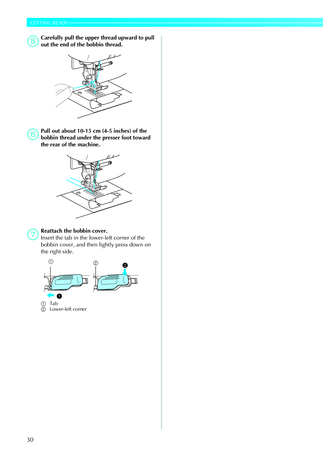 Brother 885-V31/V33 operation manual Getting Ready 