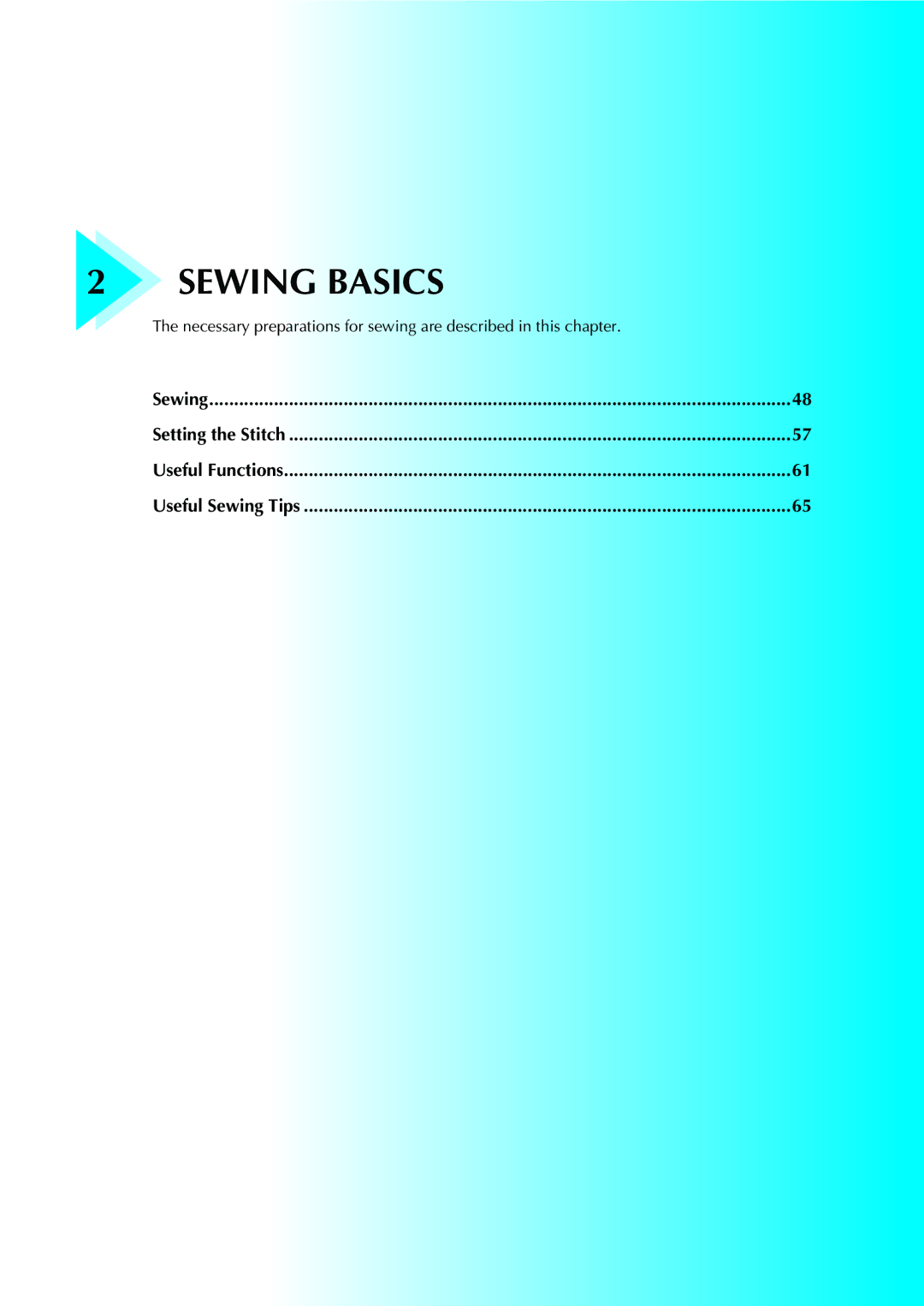 Brother 885-V31/V33 operation manual Sewing Basics 