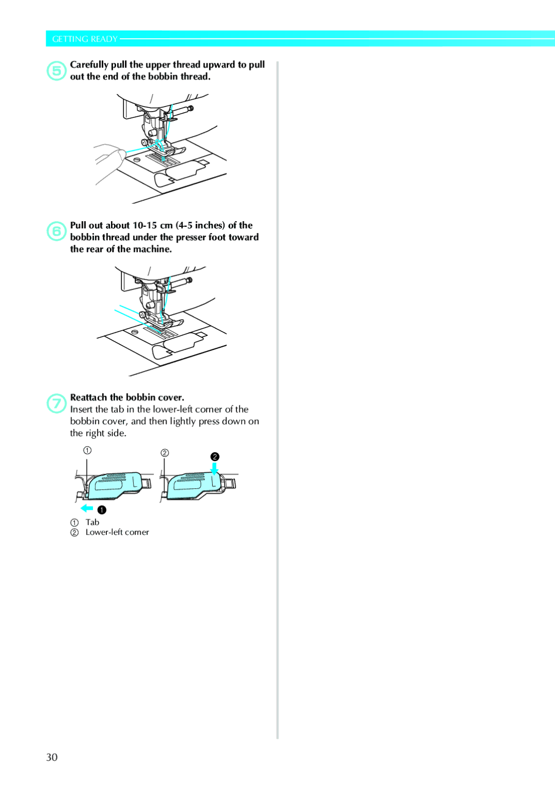 Brother 885-V33, 885-V31 operation manual Getting Ready 