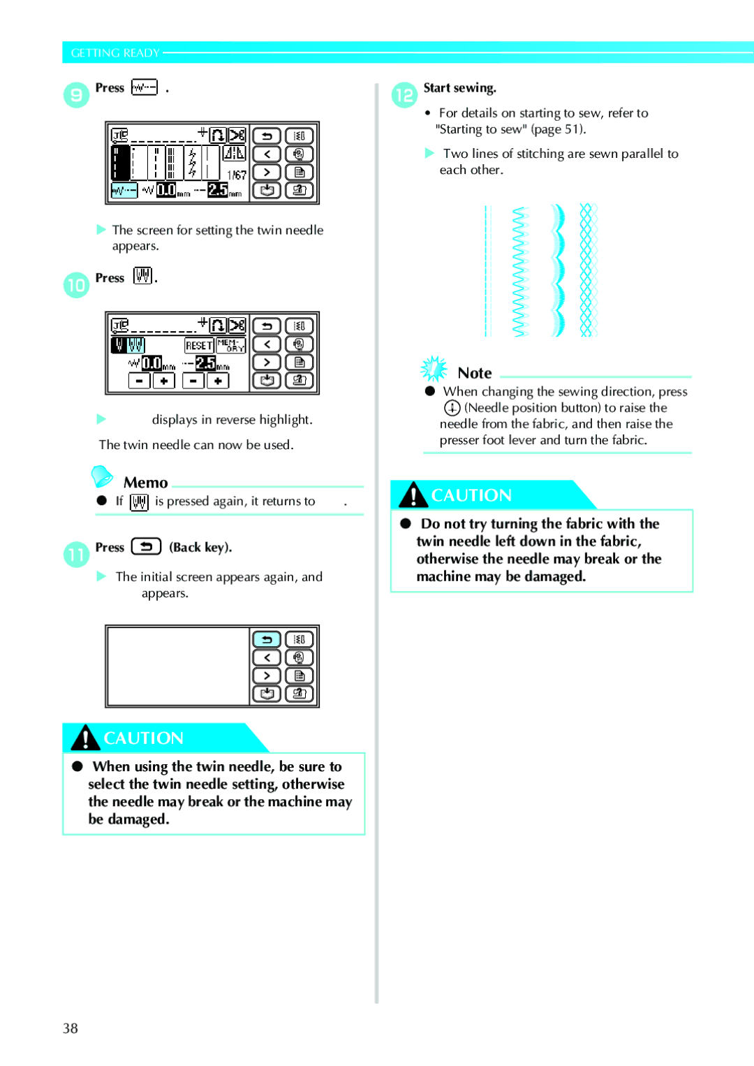 Brother 885-V33, 885-V31 operation manual IPress, JPress, KPress Back key, LStart sewing 