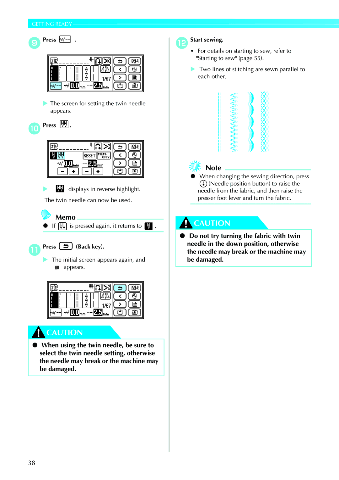 Brother 885-V35/V37 operation manual IPress, JPress, KPress Back key, LStart sewing 