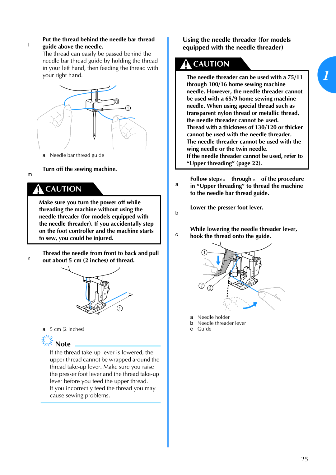 Brother 885-V60 appendix Needle bar thread guide 