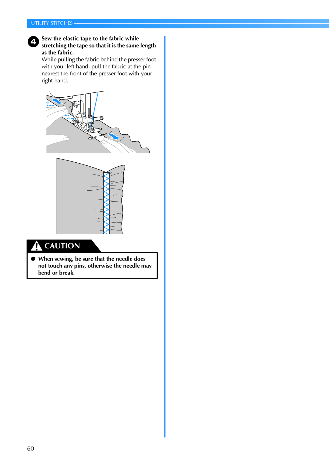 Brother 885-V60 appendix Utility Stitches 