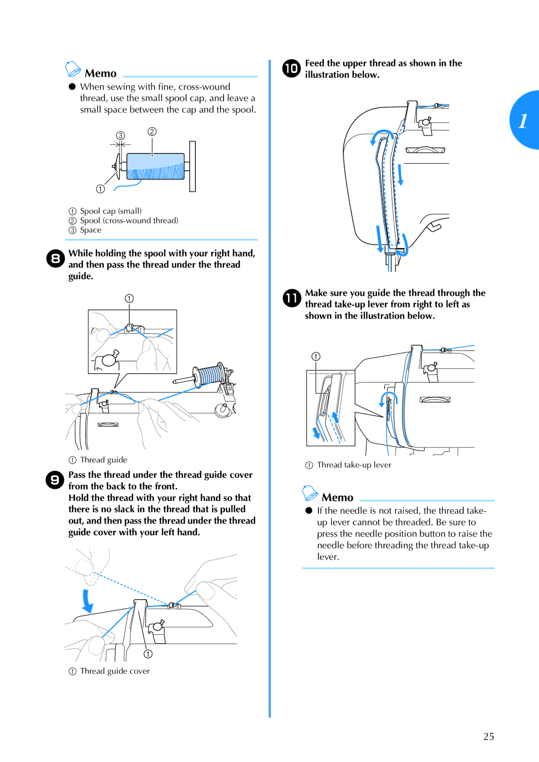 Brother 885-V67 operation manual Thread take-up lever 