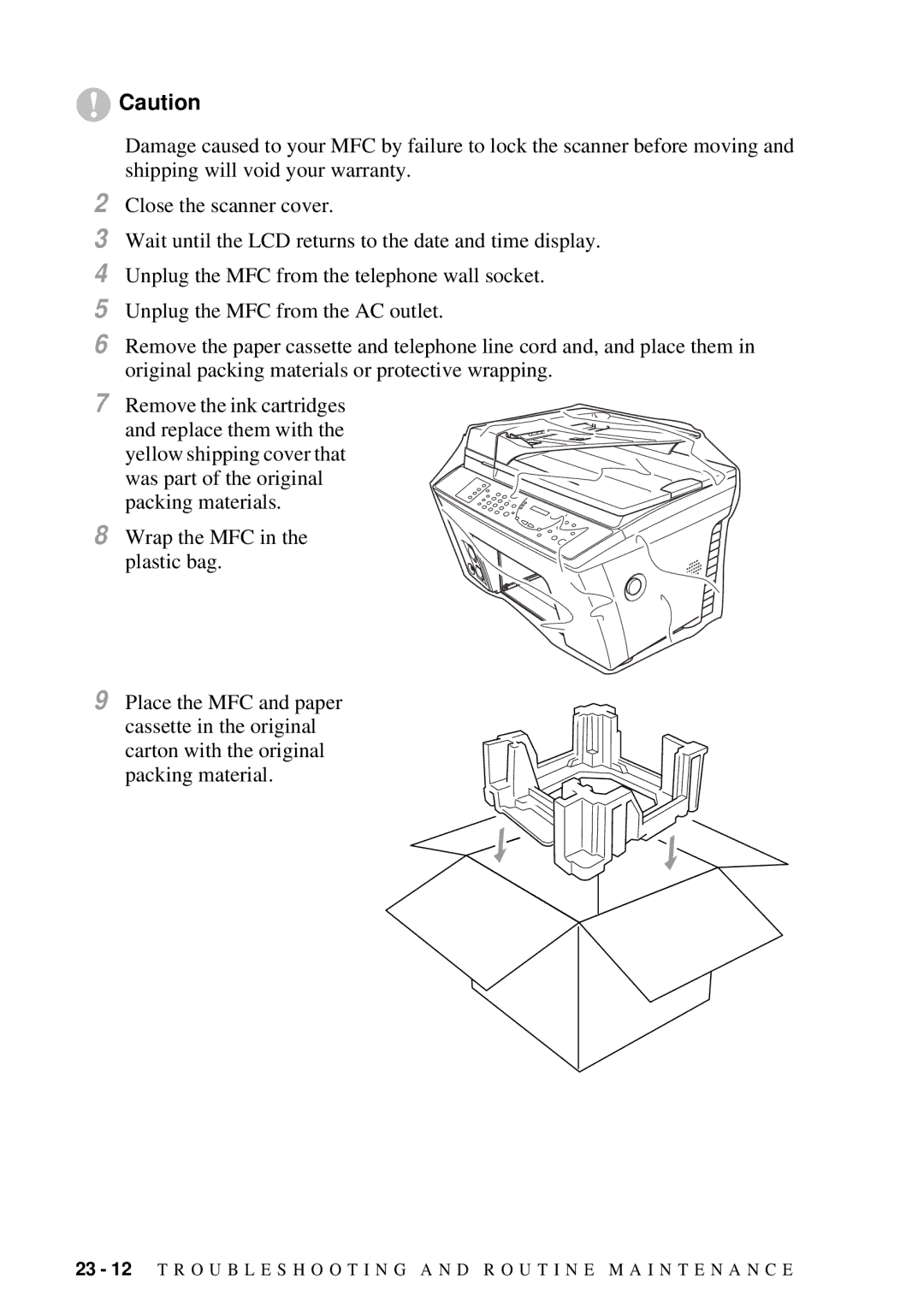 Brother 9200C owner manual 