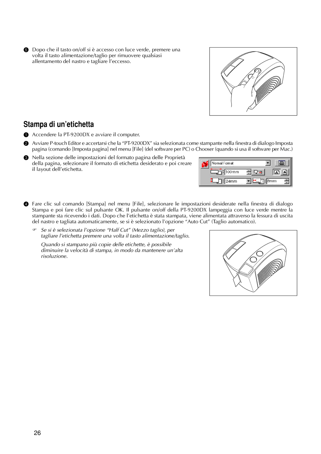 Brother manual Stampa di un’etichetta, Accendere la PT-9200DX e avviare il computer 