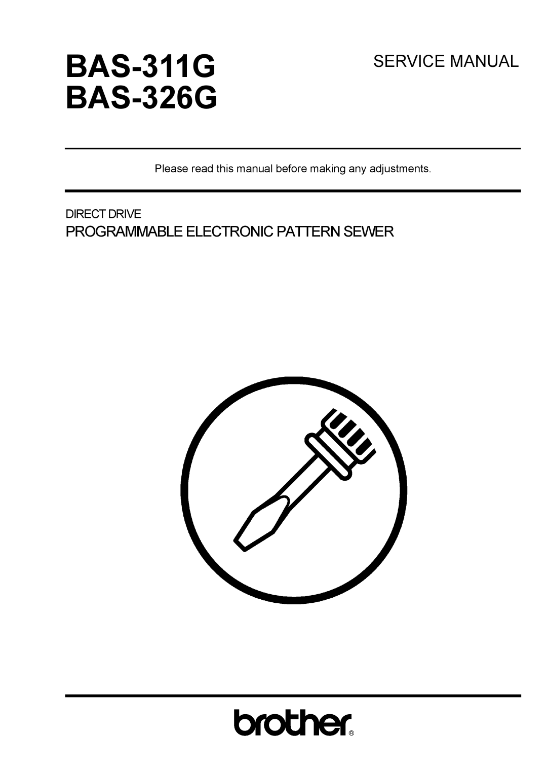 Brother service manual BAS-311G BAS-326G 