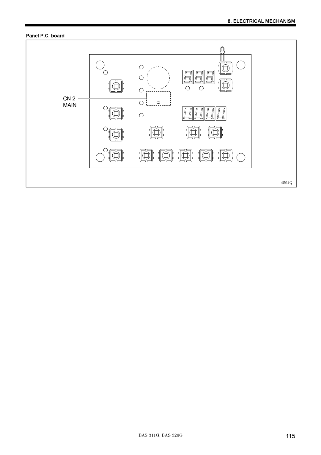 Brother BAS-311G service manual 115, Panel P.C. board 