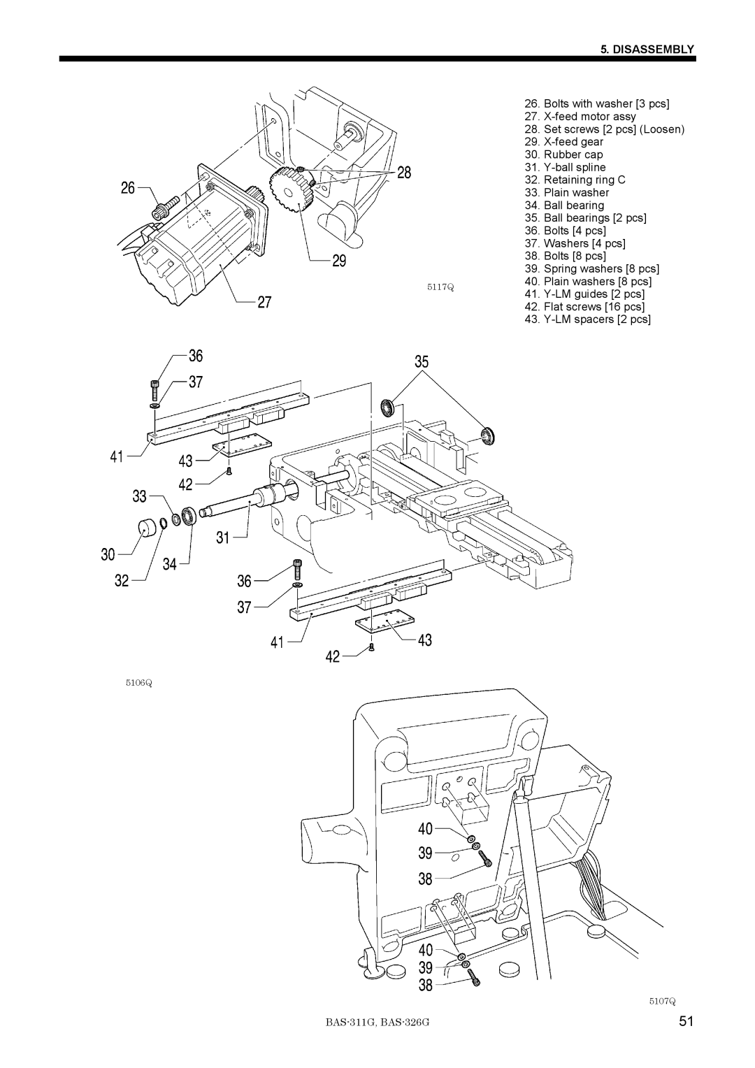 Brother BAS-311G service manual 5106Q 5107Q 