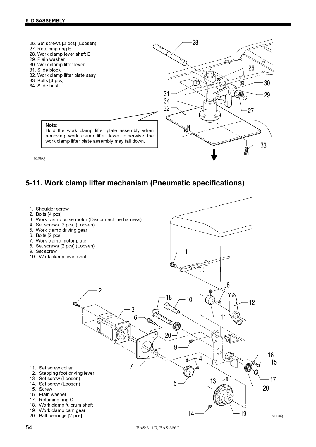 Brother BAS-311G service manual 5109Q 