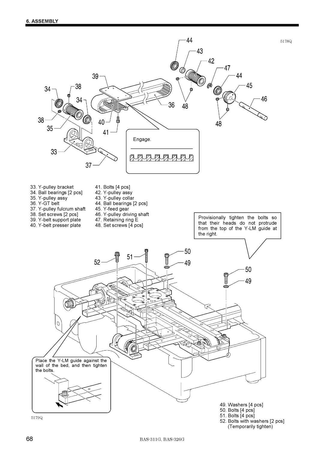 Brother BAS-311G service manual 5178Q 