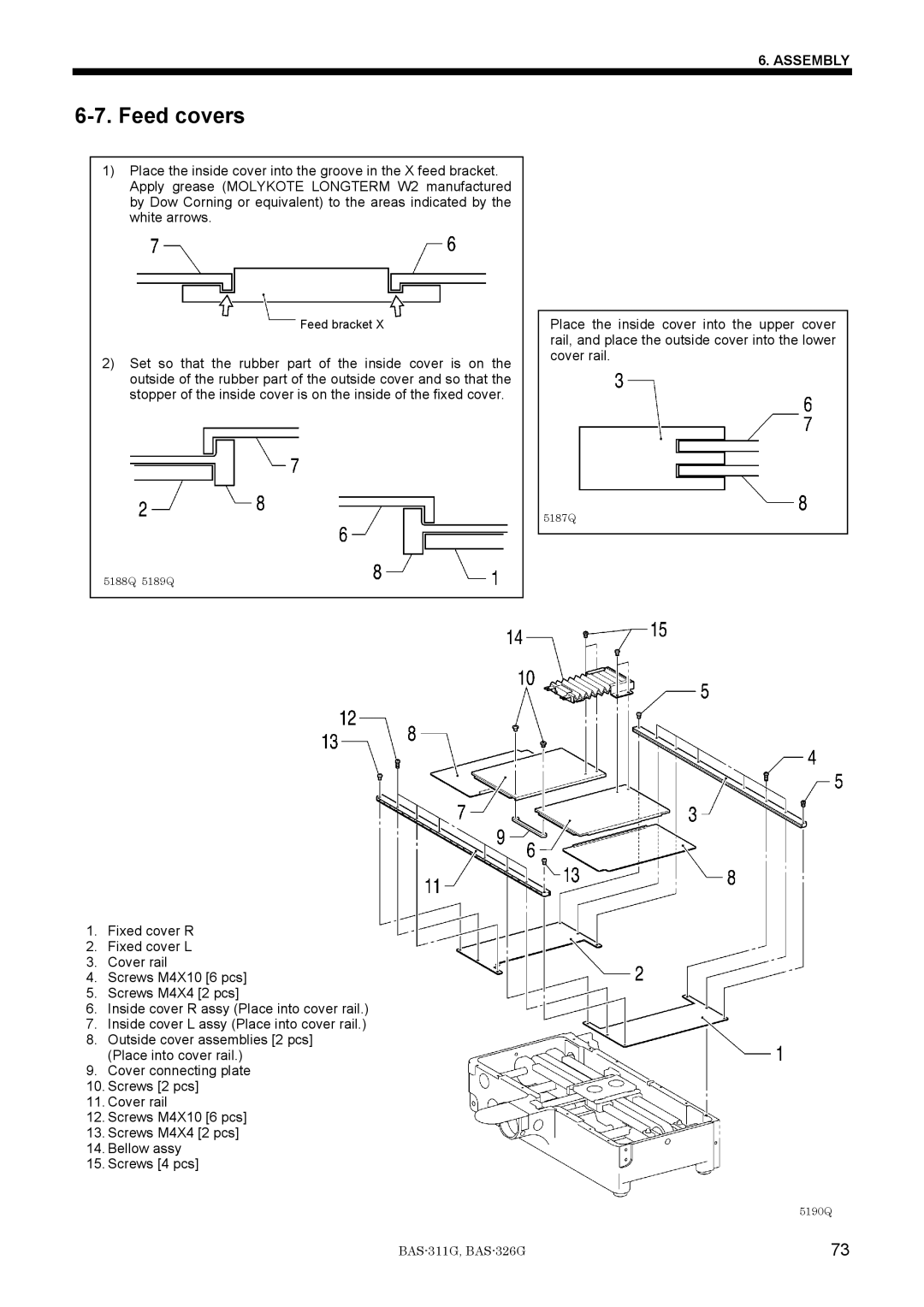 Brother BAS-311G service manual Feed bracket 