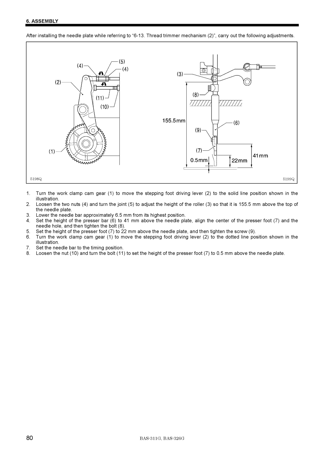 Brother BAS-311G service manual 5198Q 5199Q 