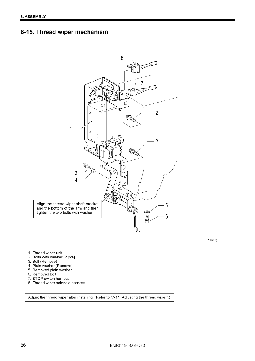 Brother BAS-311G service manual 5153Q 