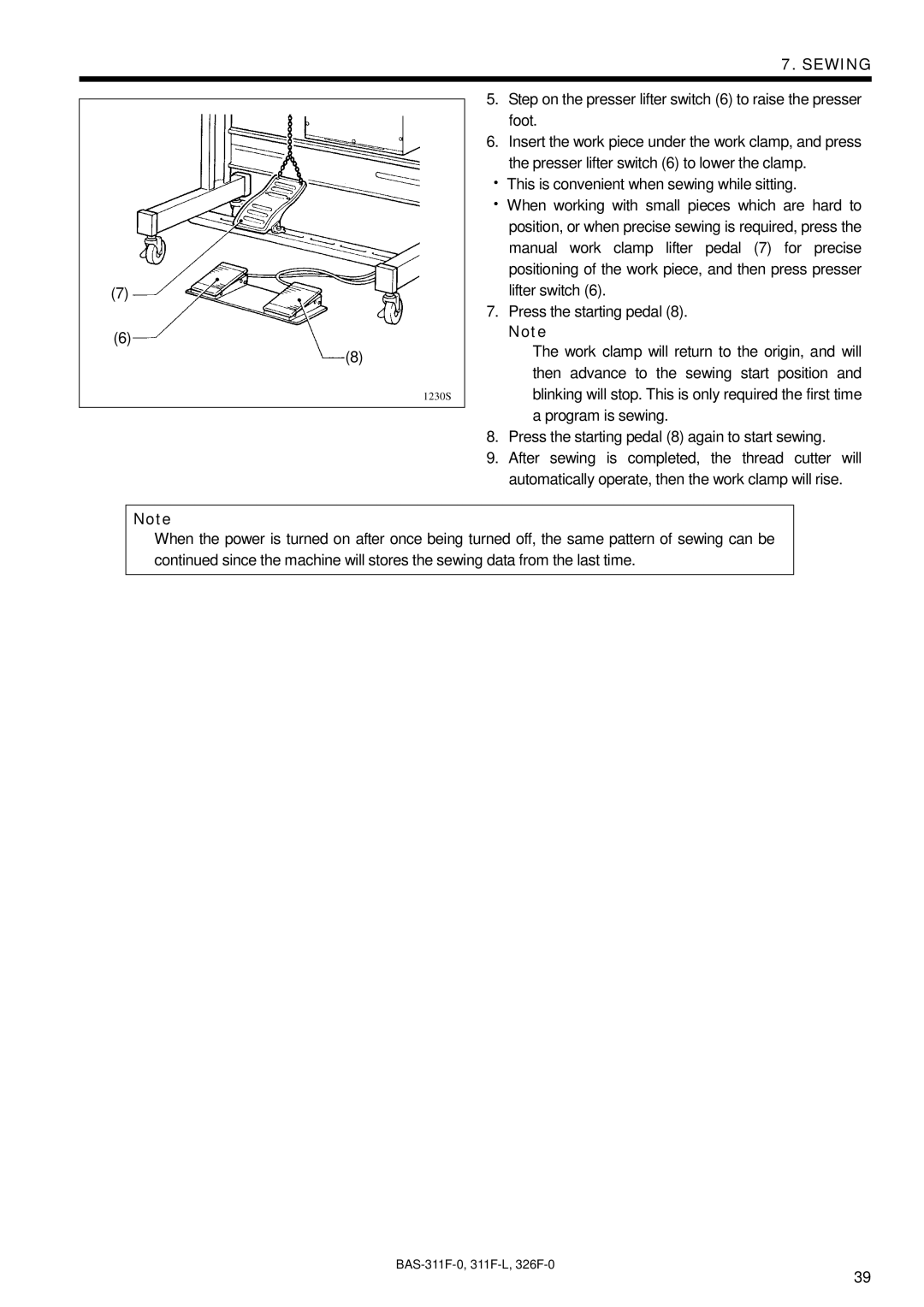 Brother BAS-311F-L, BAS-326F-0, BAS-311F-0 instruction manual 1230S 