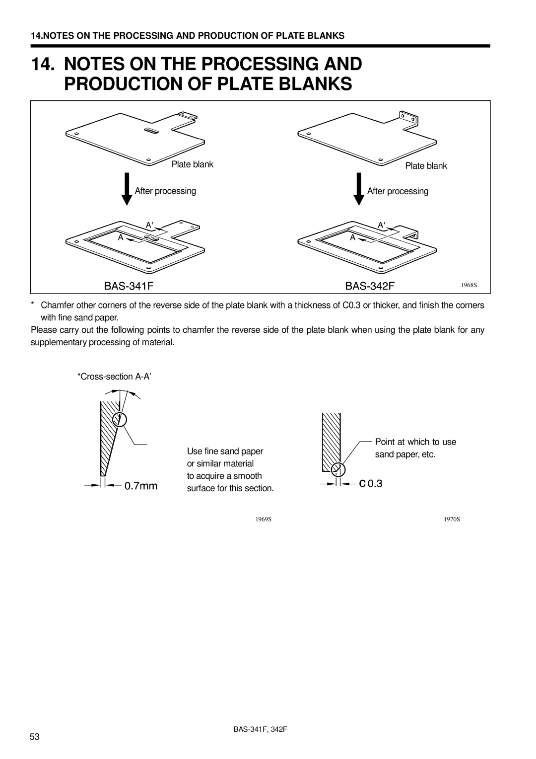 Brother BAS-341F, BAS-342F, 342Fi, PROGRAMMABLE ELECTRONIC PATTERN SEWER instruction manual Plate blank 