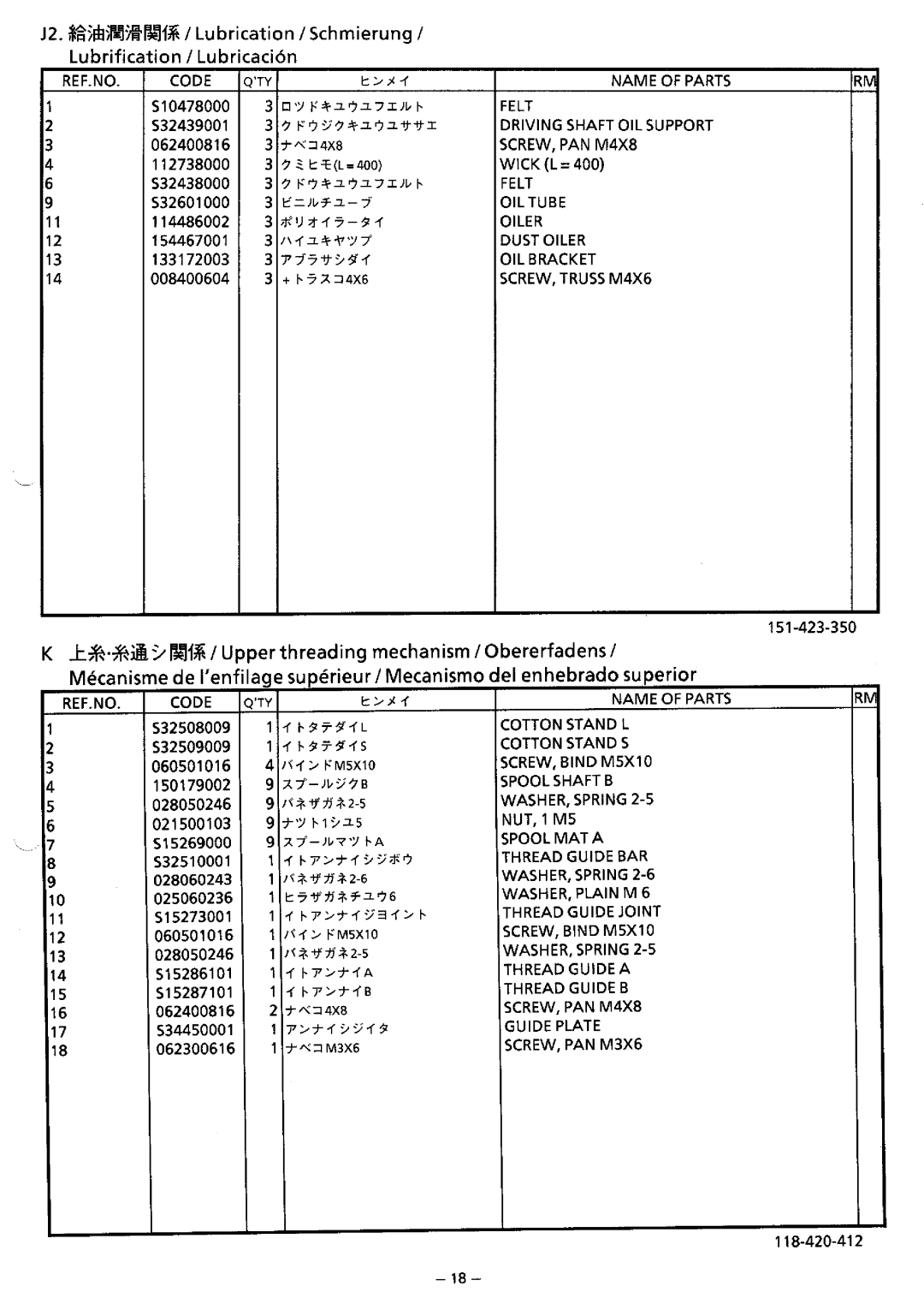 Brother BAS-423 manual 