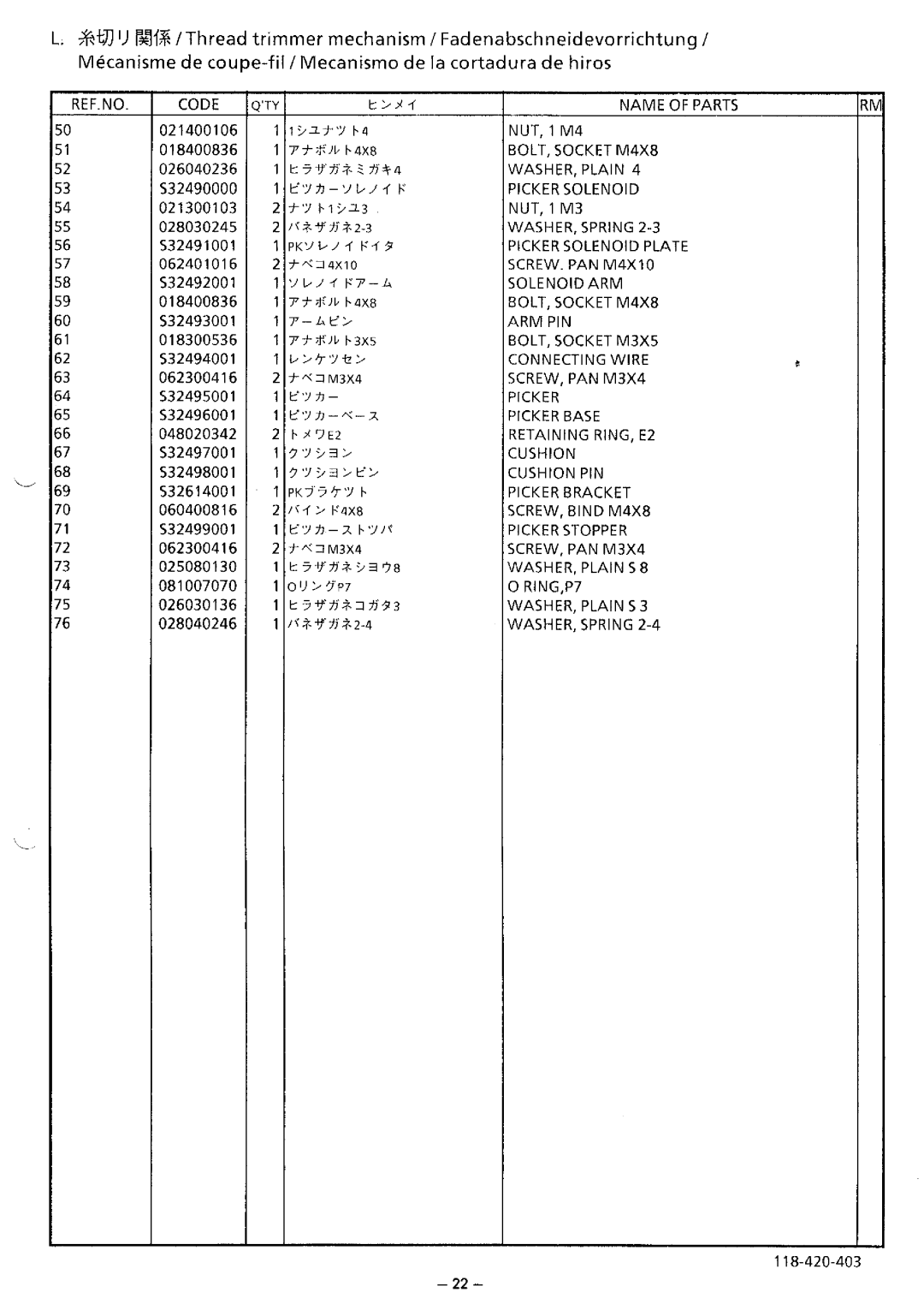 Brother BAS-423 manual 