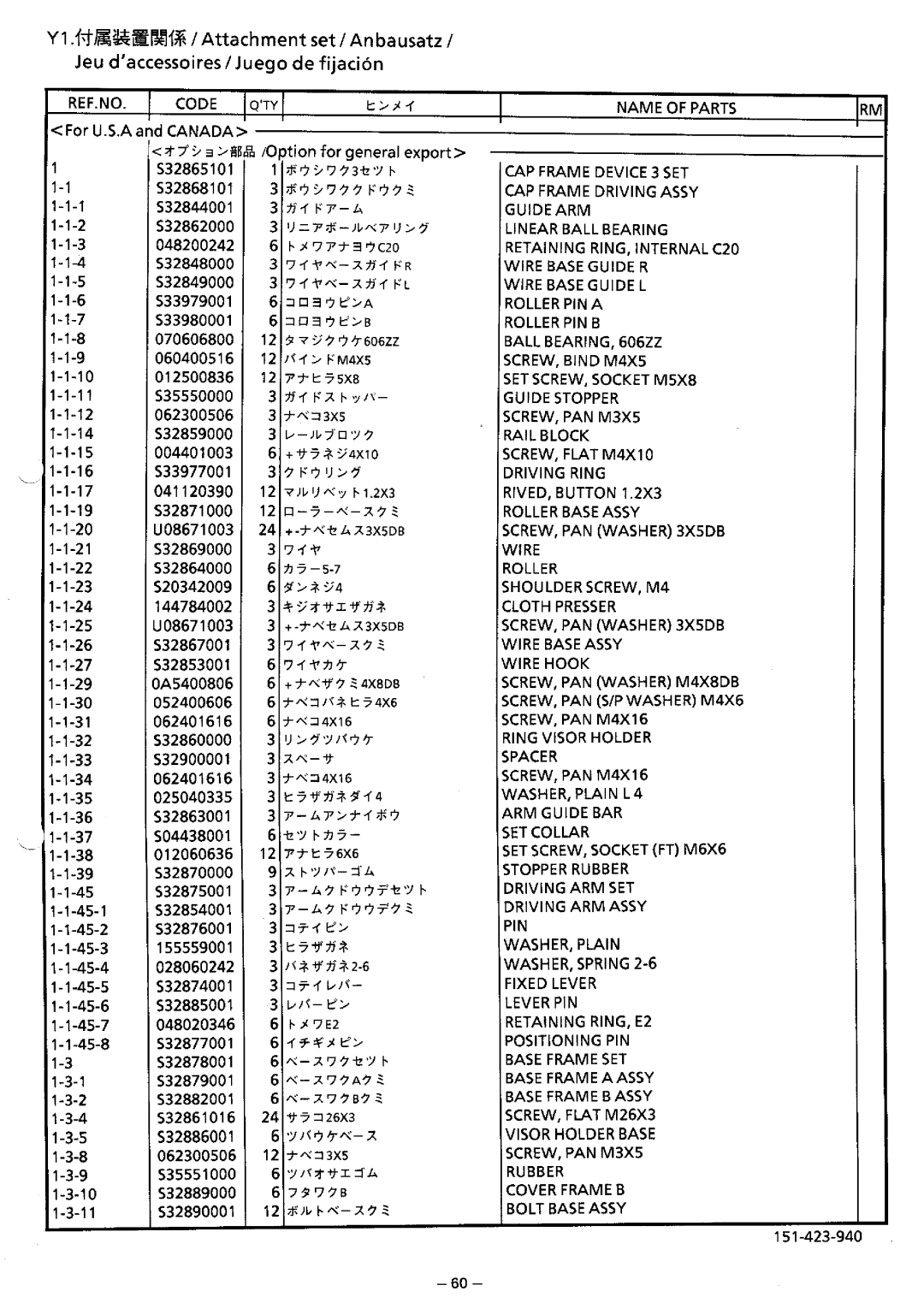 Brother BAS-423 manual 