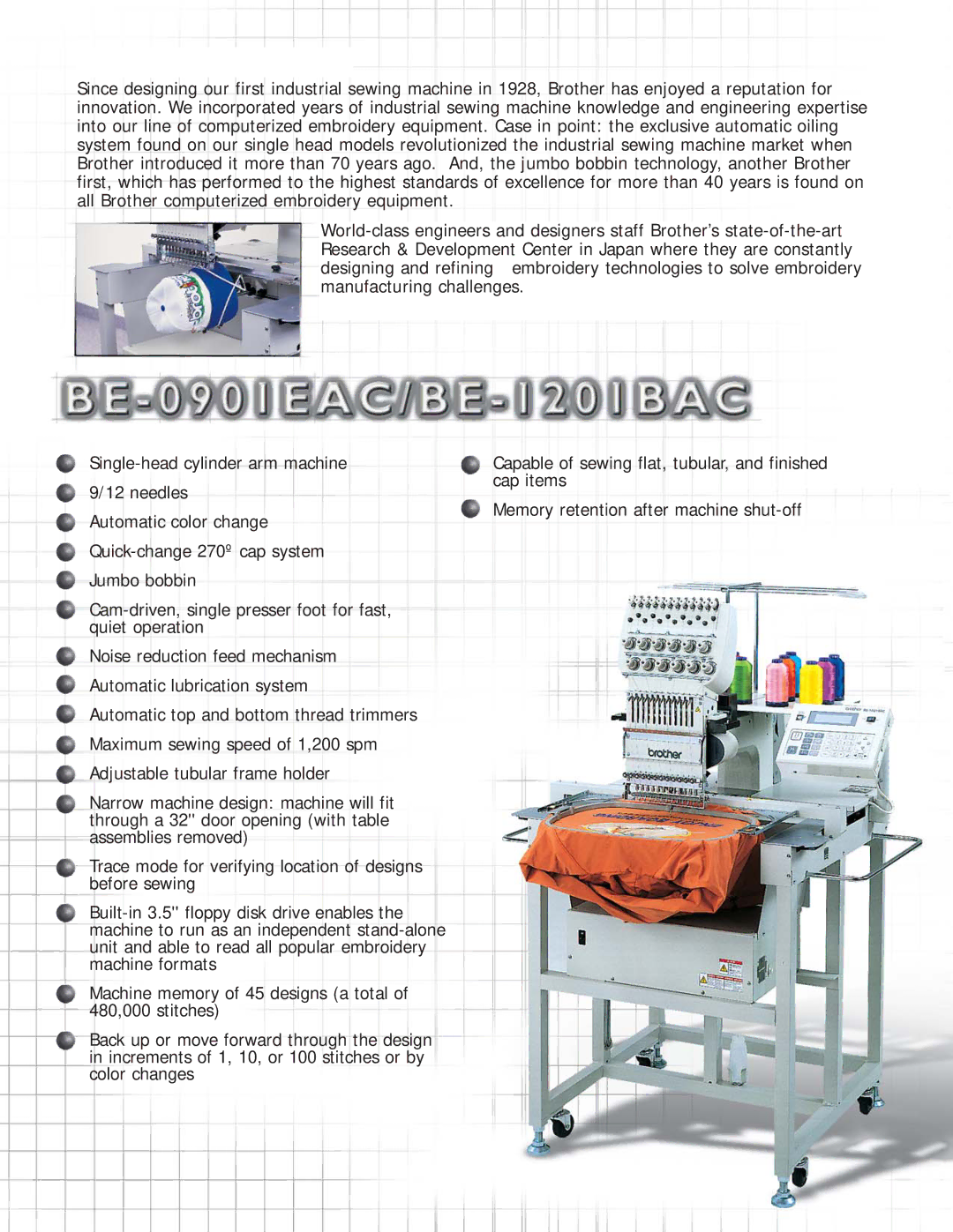 Brother BE-1201BAC, BE-0901EAC manual 