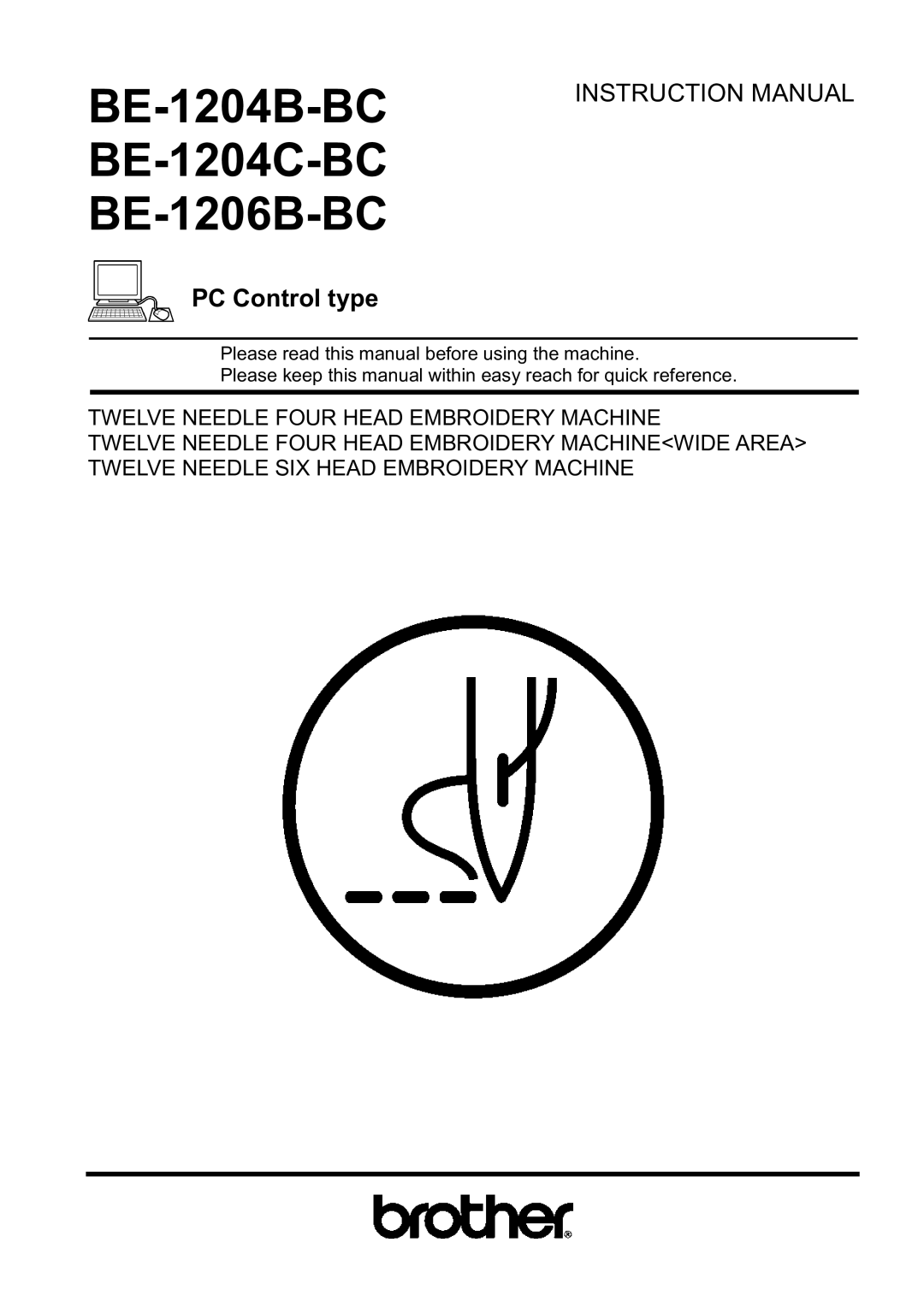 Brother instruction manual BE-1204B-BC BE-1204C-BC BE-1206B-BC 