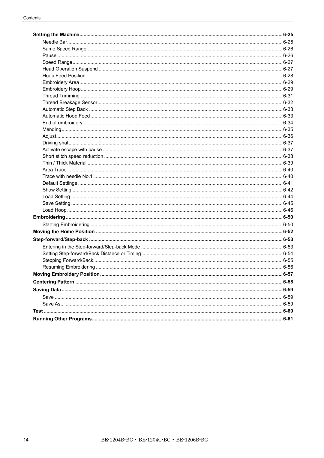 Brother BE-1204B-BC, BE-1206B-BC, BE-1204C-BC instruction manual Embroidering 