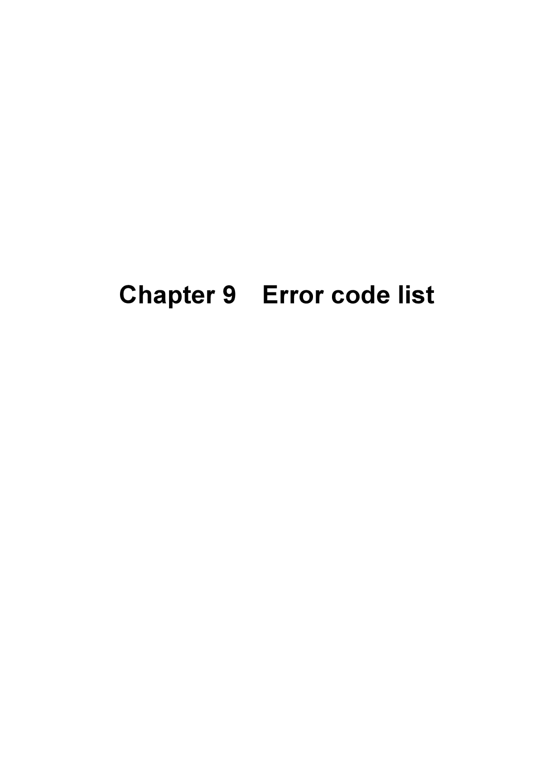 Brother BE-1204B-BC, BE-1206B-BC instruction manual Error code list 