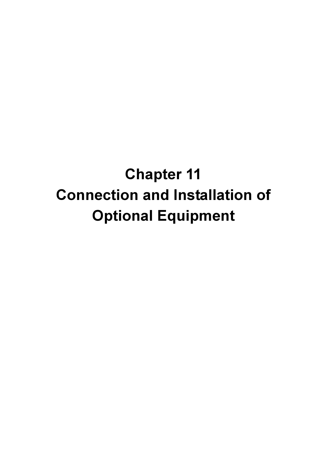 Brother BE-1204B-BC, BE-1206B-BC instruction manual Chapter Connection and Installation Optional Equipment 