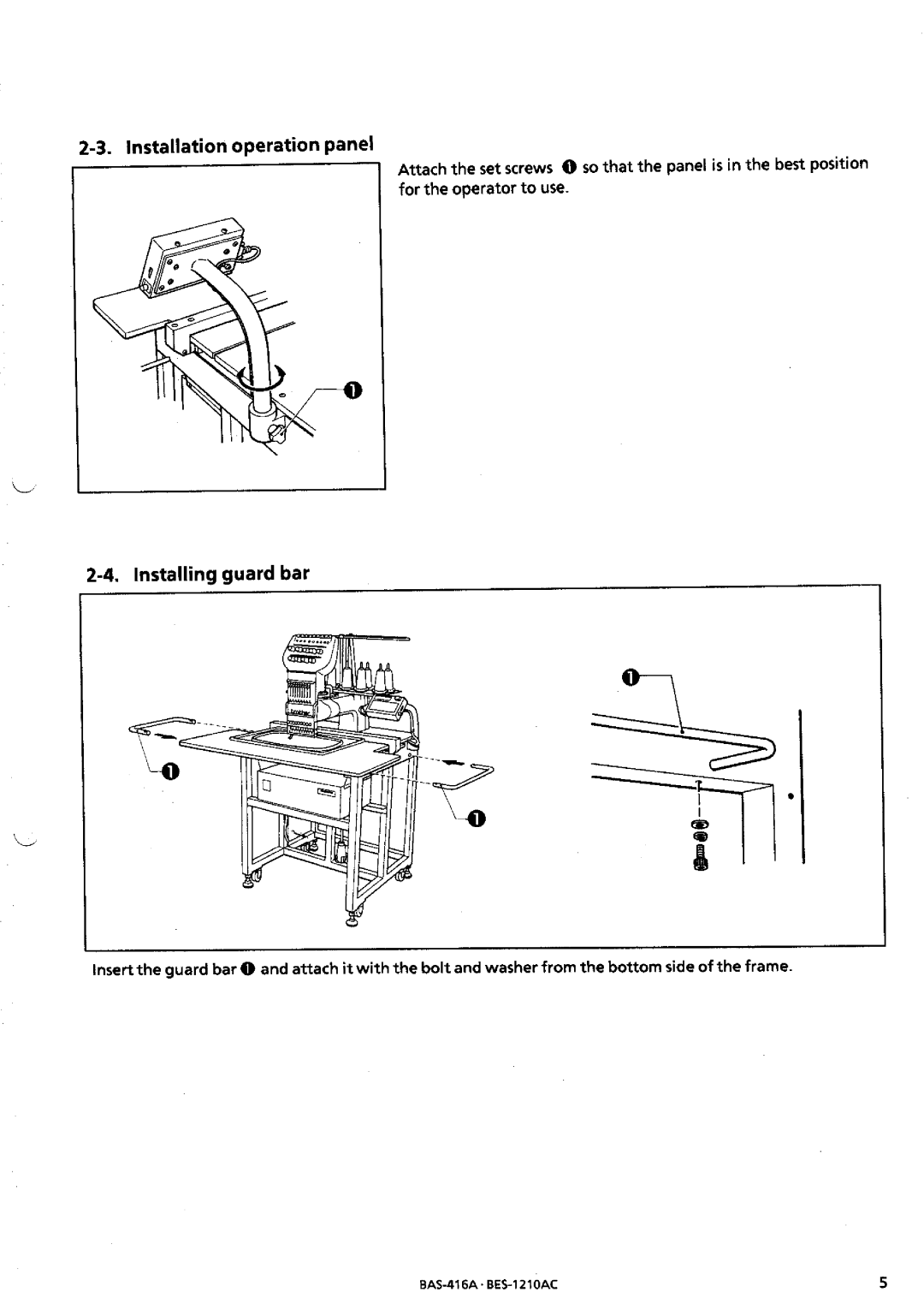 Brother BES-1210AC manual 