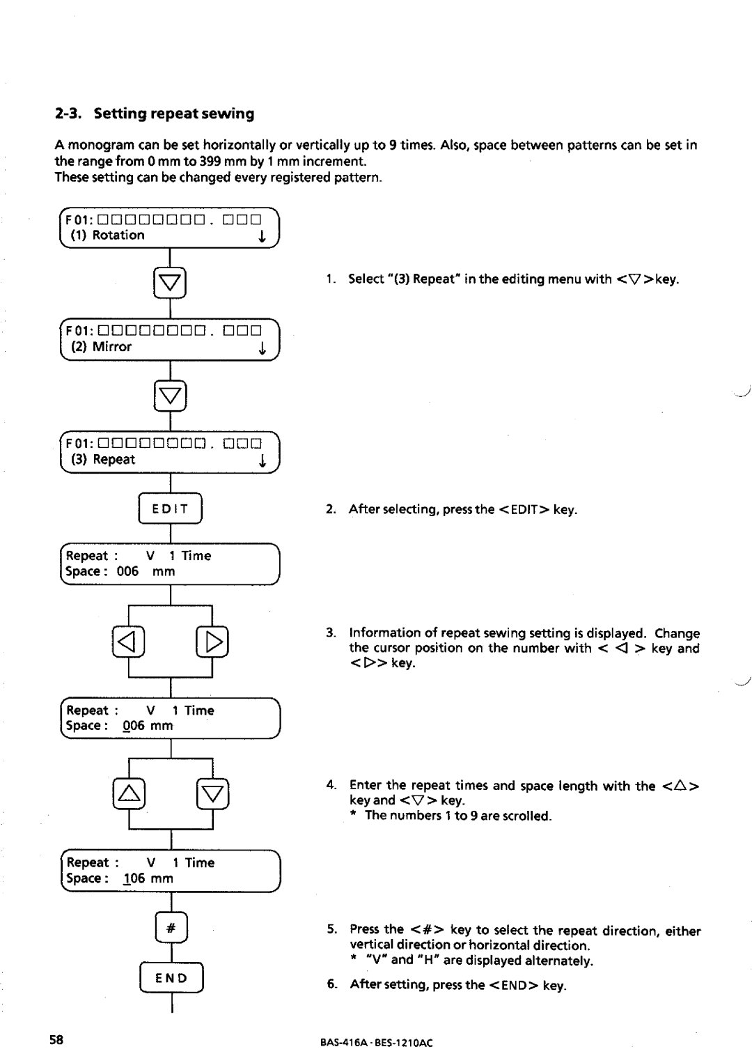 Brother BES-1210AC manual 