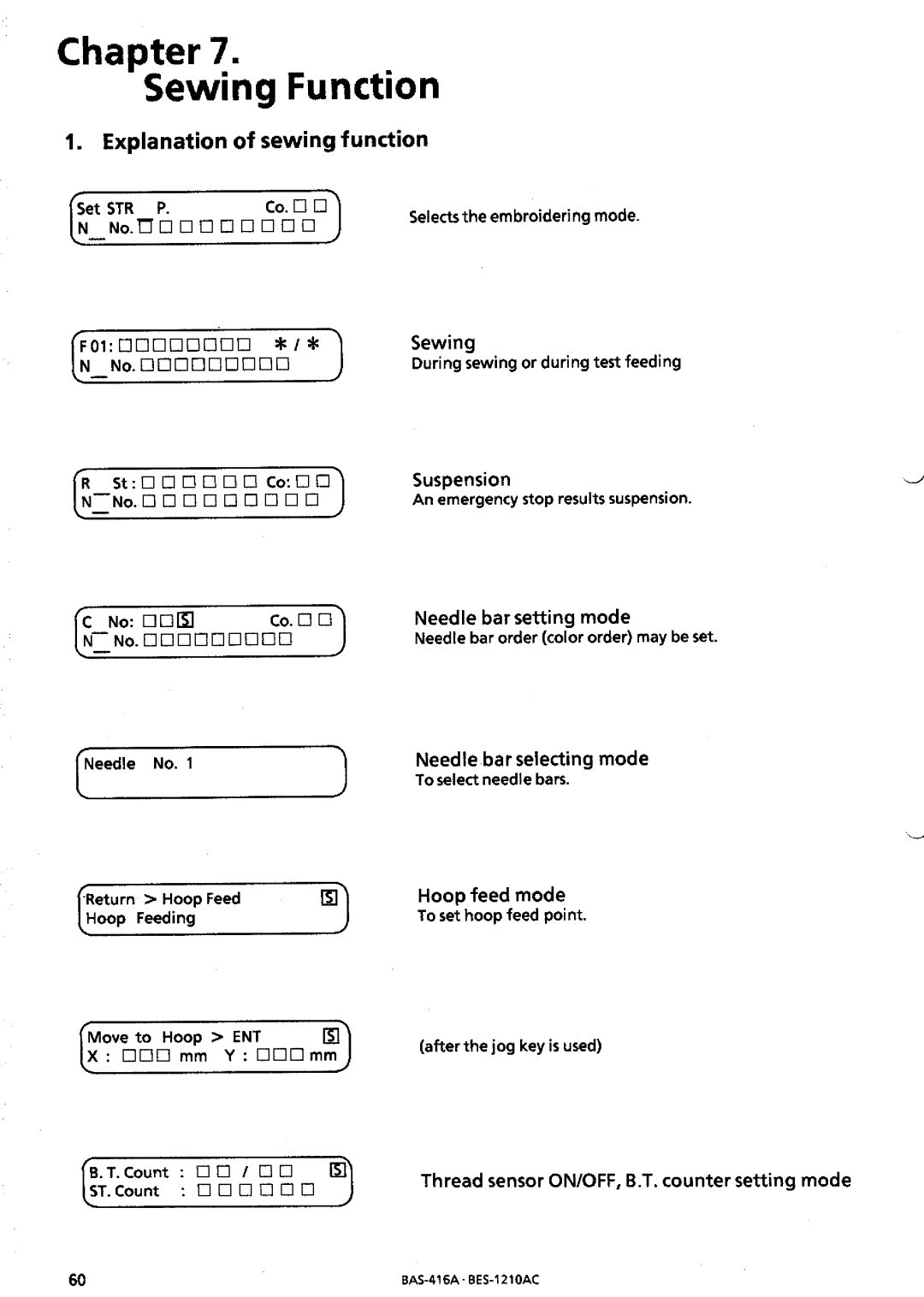 Brother BES-1210AC manual 