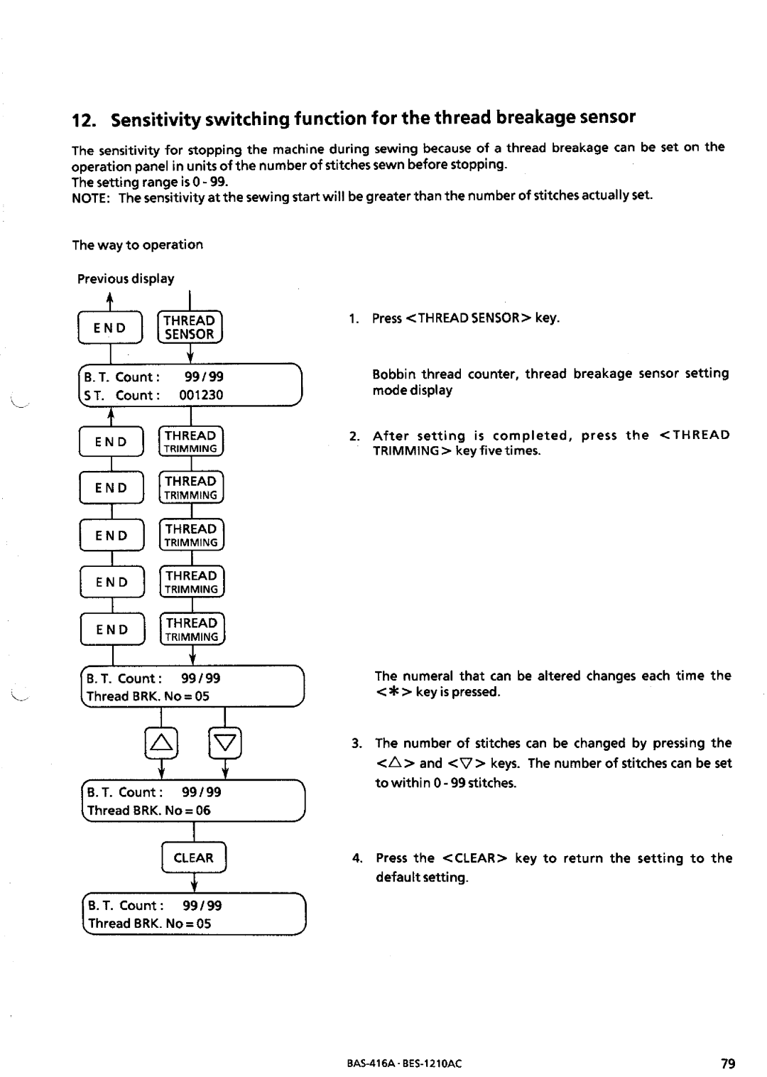 Brother BES-1210AC manual 