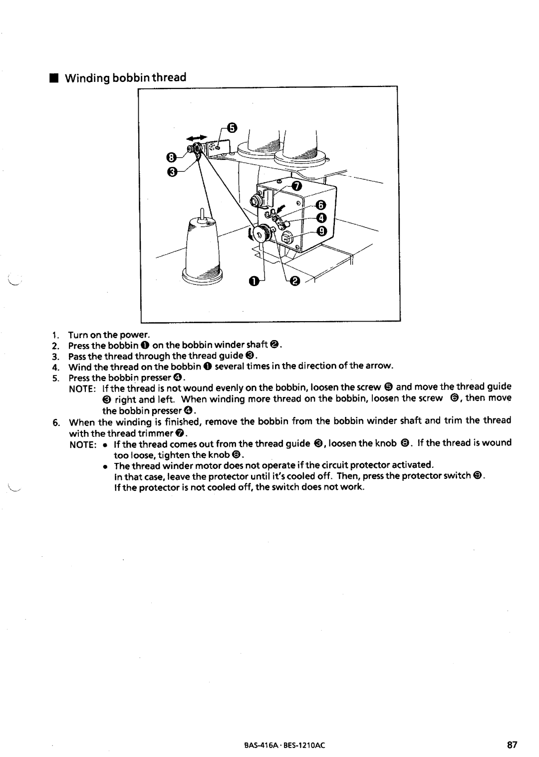 Brother BES-1210AC manual 