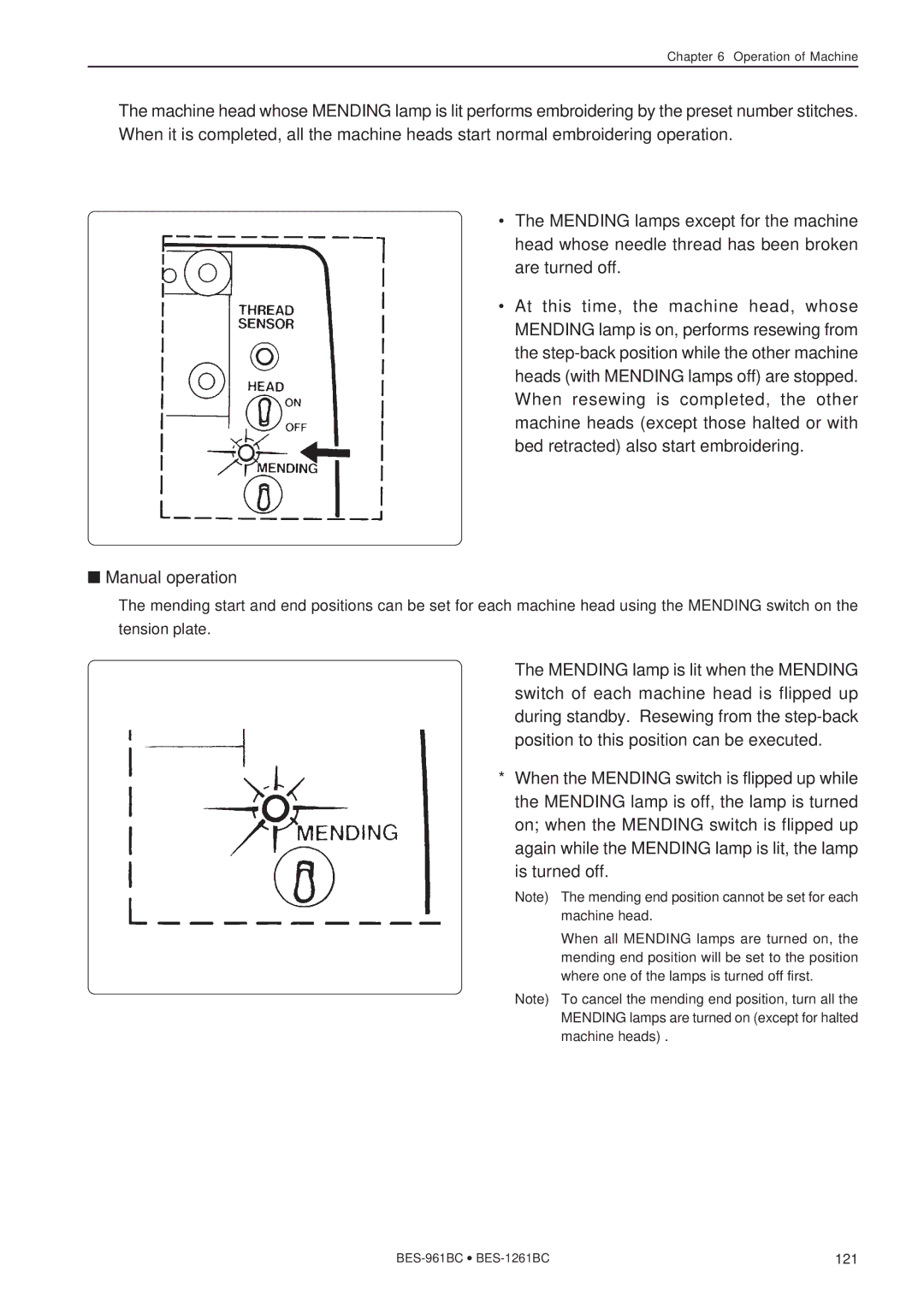 Brother BES-961BC, BES-1261BC instruction manual 121 