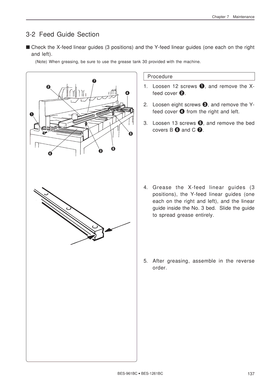 Brother BES-961BC, BES-1261BC instruction manual Feed Guide Section 