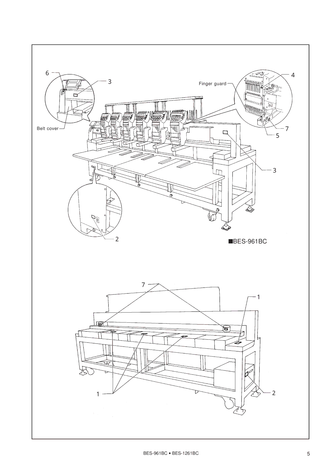 Brother BES-961BC, BES-1261BC instruction manual 