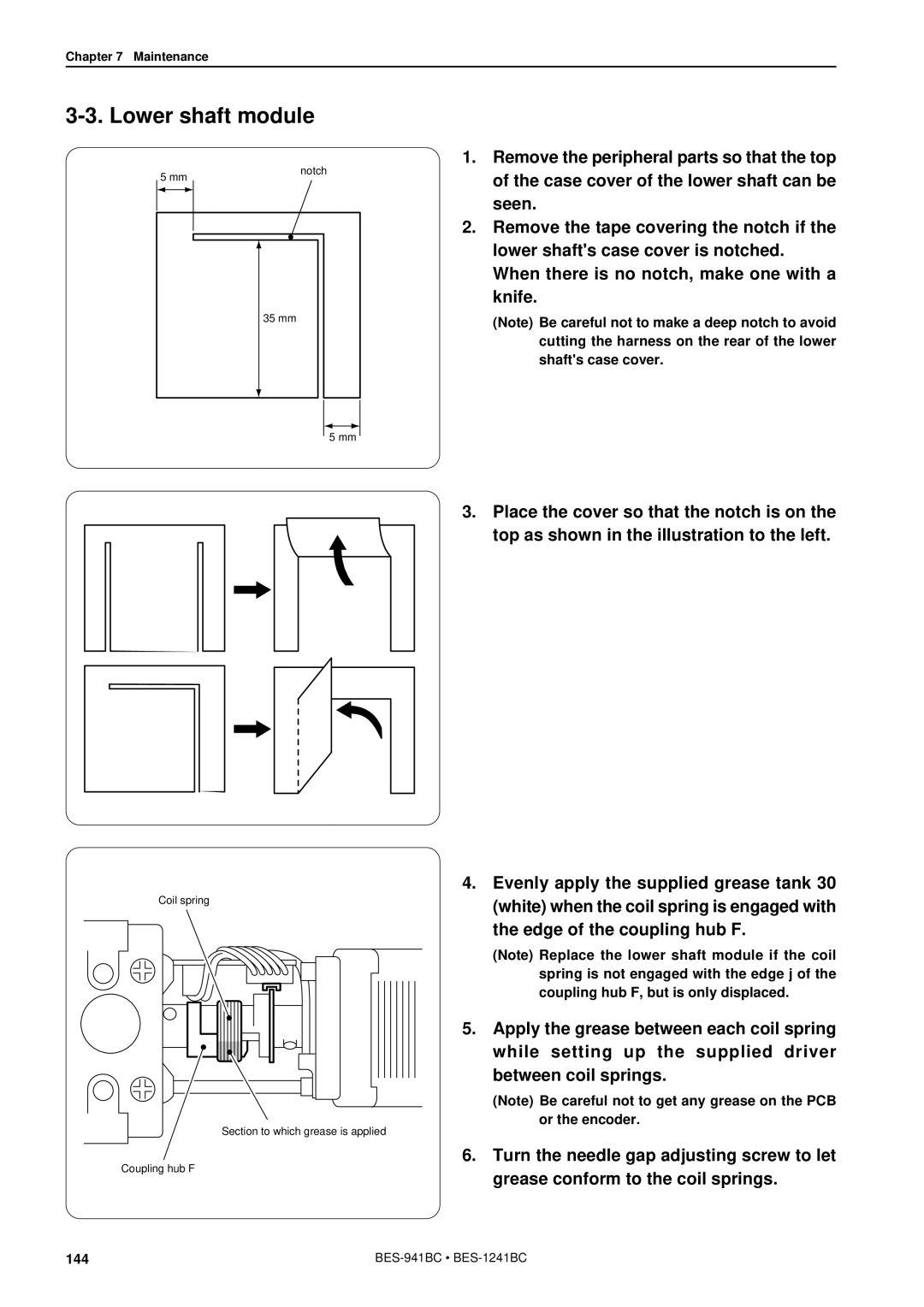 Brother BES-941BC instruction manual Lower shaft module 