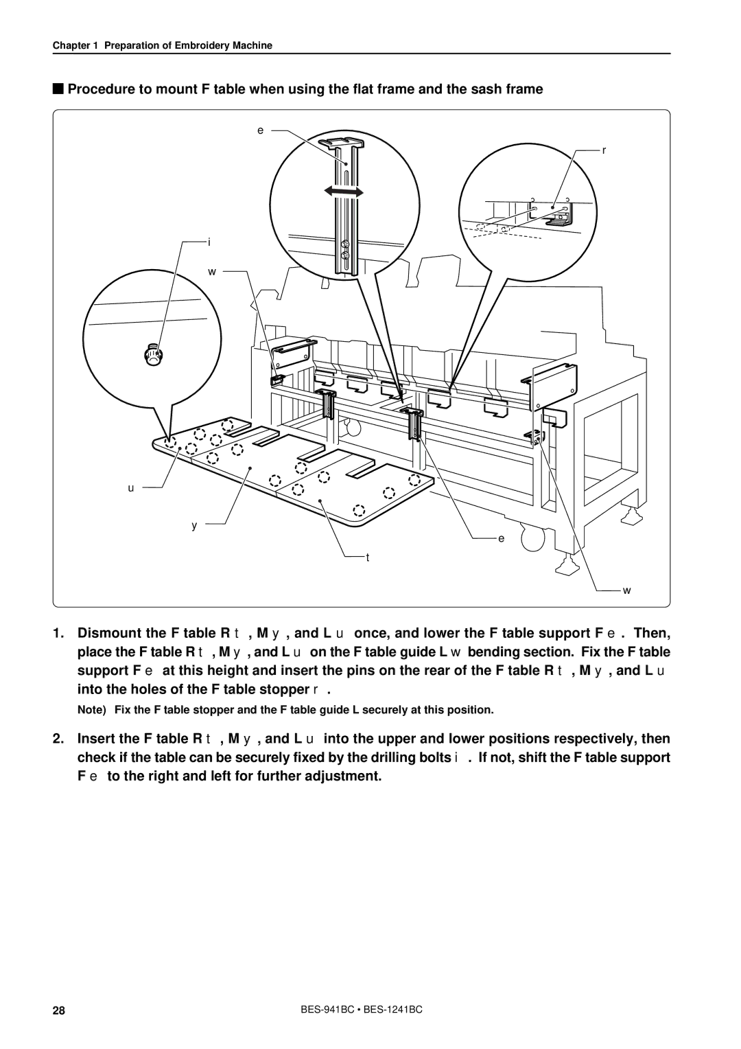 Brother BES-941BC instruction manual Preparation of Embroidery Machine 