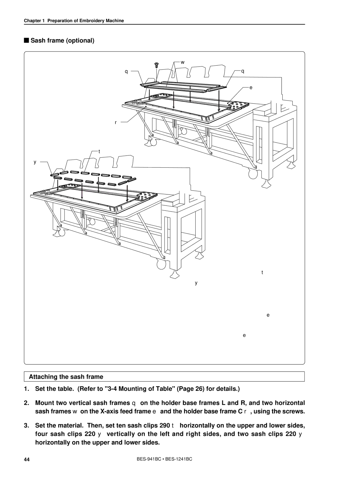 Brother BES-941BC instruction manual Preparation of Embroidery Machine 