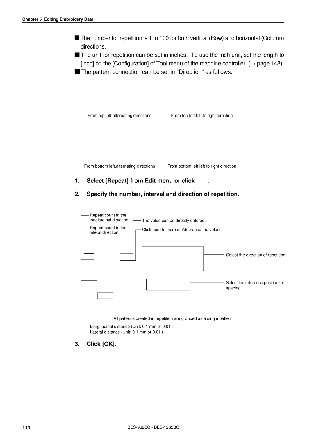 Brother BES-962BC instruction manual 110 